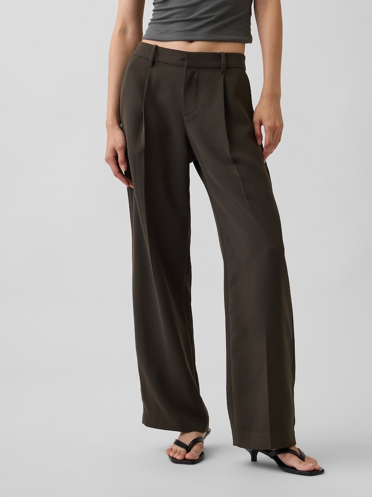 365 Low Rise Pleated Wide-Leg Trousers