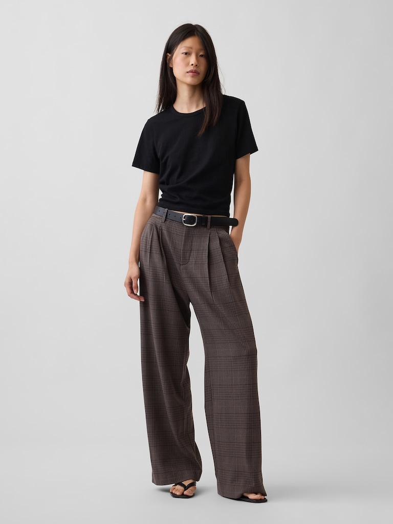 365 High Rise Brushed Twill Pleated Trousers