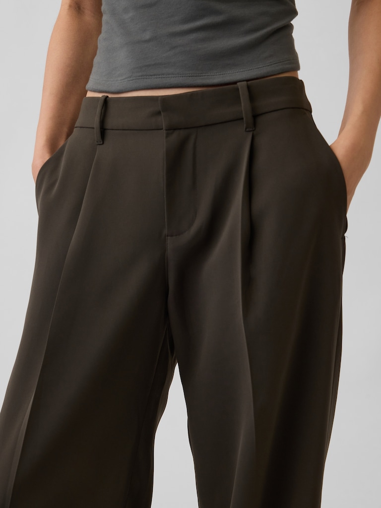 365 Low Rise Pleated Wide-Leg Trousers