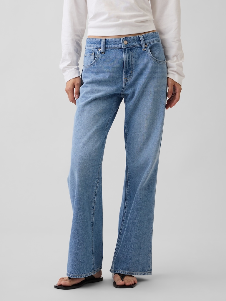 Low Rise UltraSoft Baggy Flare Jeans