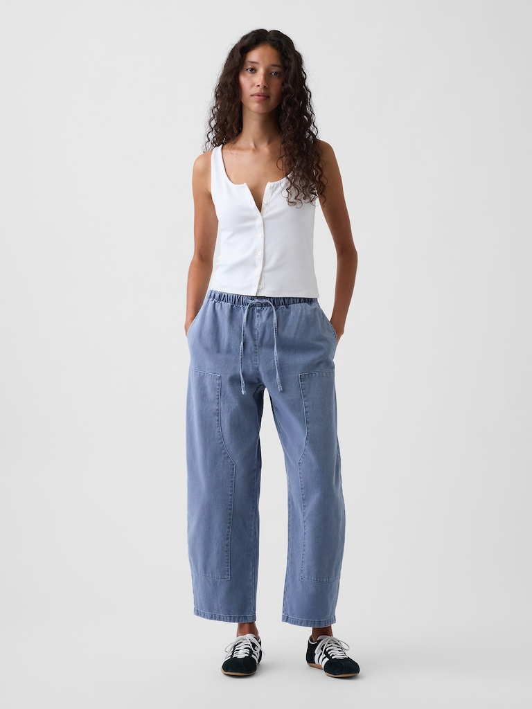 Easy Double-Knee Barrel Pants