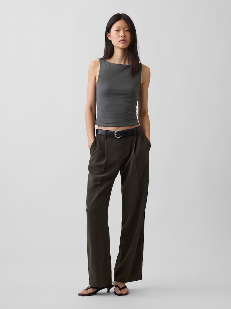 365 Low Rise Pleated Wide-Leg Trousers