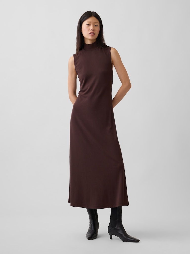 Mockneck Maxi Dress