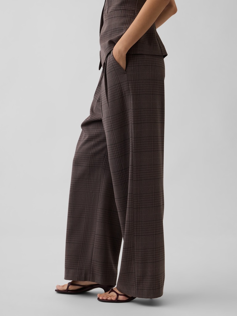 365 High Rise Brushed Twill Pleated Trousers