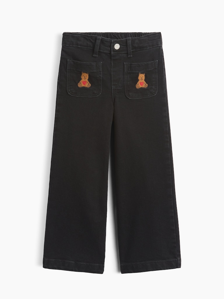 babyGap Embroidered Wide-Leg Jeans