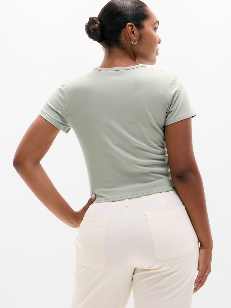 Signature Rib Crop Tee