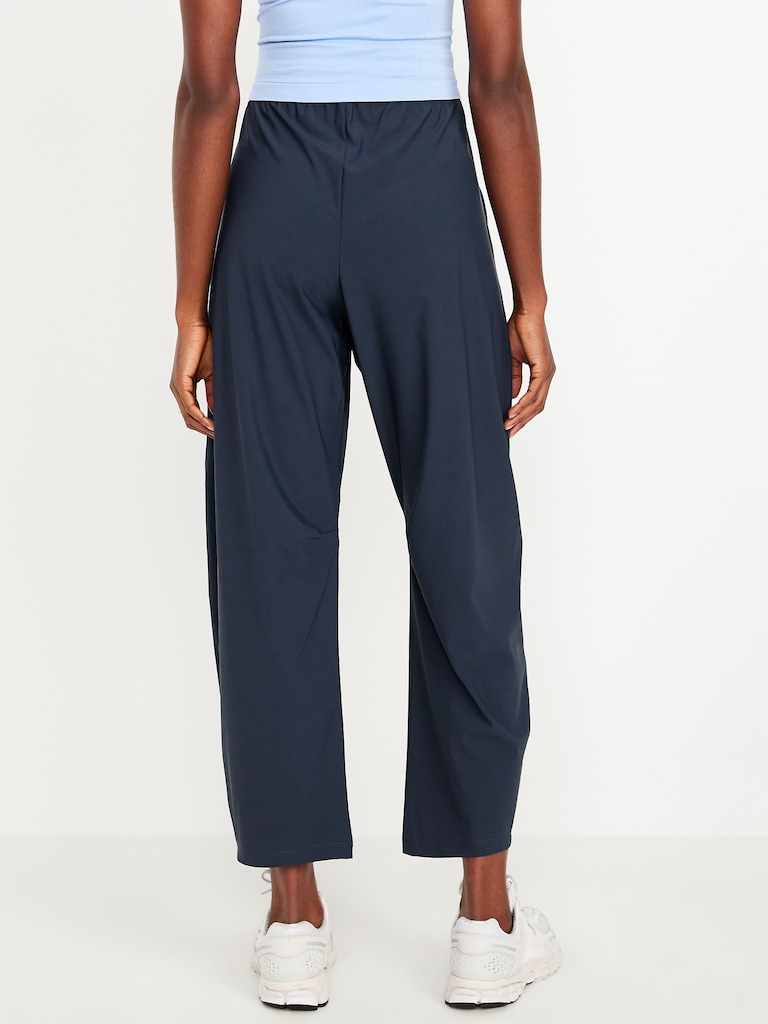 High-Waisted SleekTech Barrel Ankle Pants
