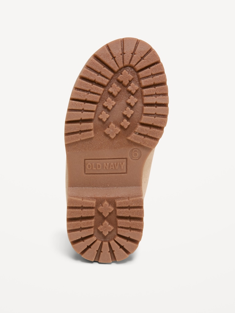 Faux-Suede Derby Boots for Toddler