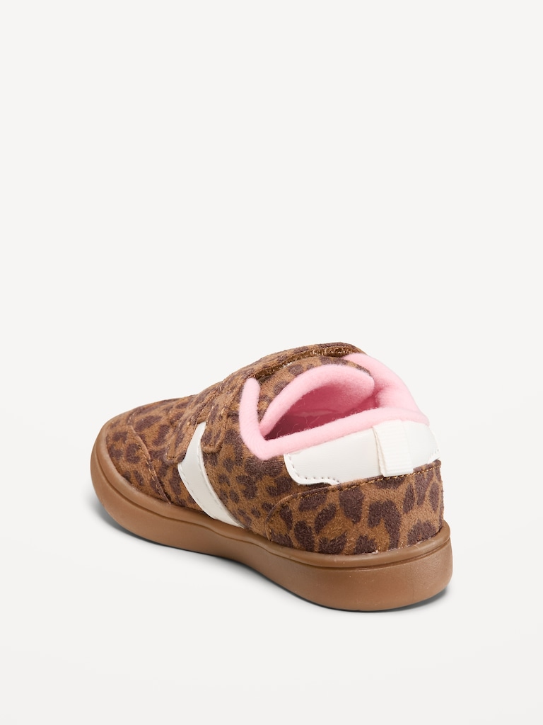 Chaussures de sport en suédine à fermeture velcro double pour toute-petite