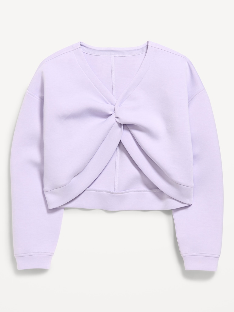 Bounce Fleece Twist-Front Sweatshirt for Girls
