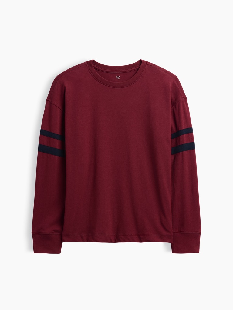 Kids Relaxed Varsity Crewneck T-Shirt