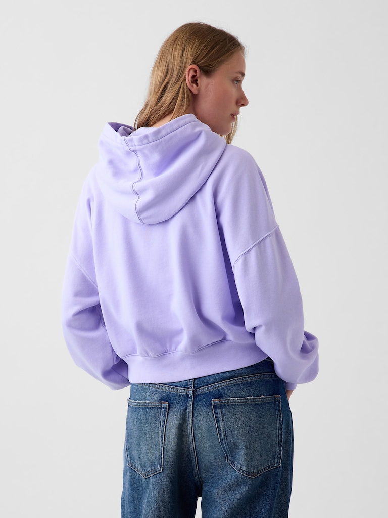 VintageSoft Logo Crop Hoodie