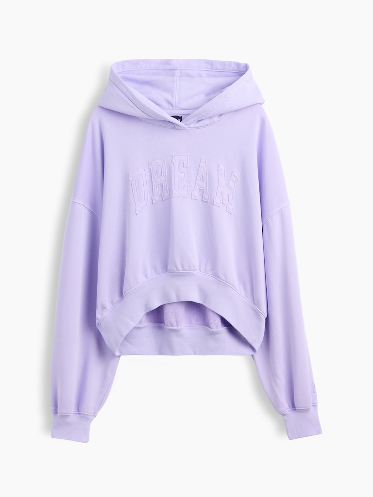 VintageSoft Logo Crop Hoodie