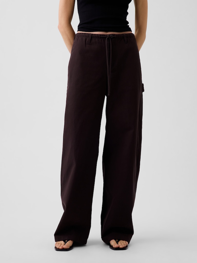 Canvas Easy Baggy Barrel Cargo Pants