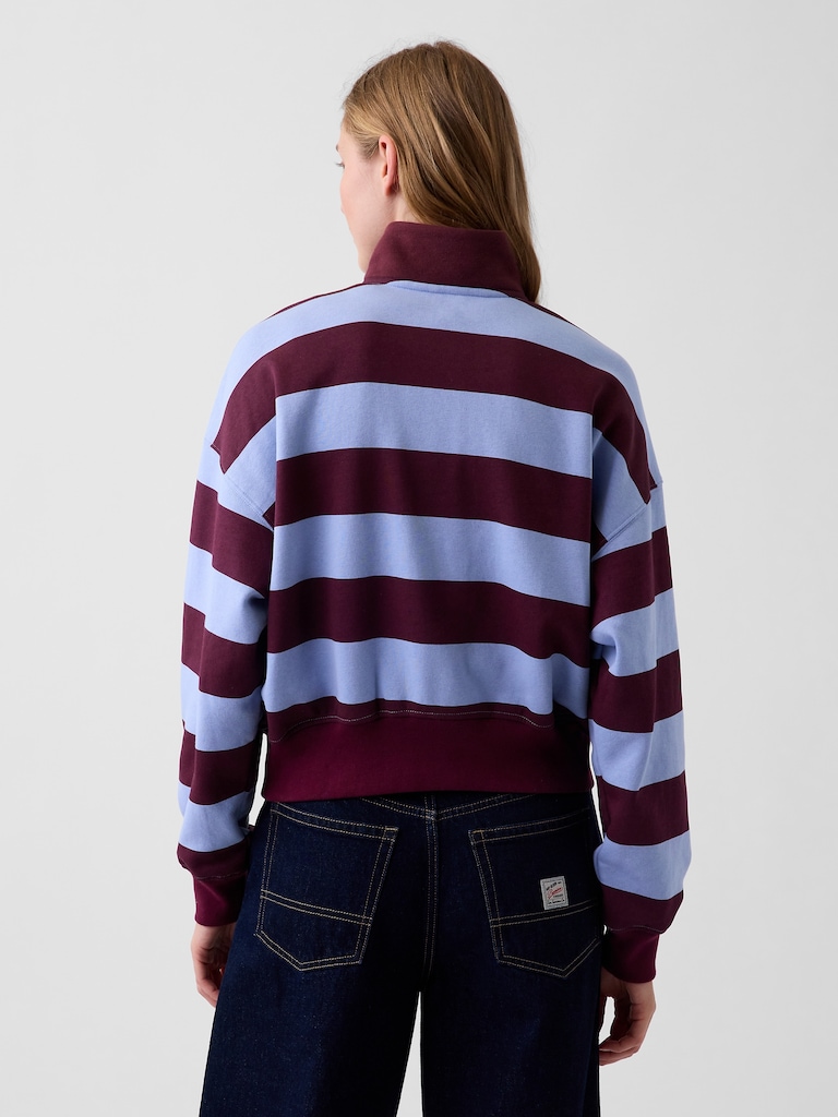 VintageSoft Oversized Half-Zip Wedge Pullover