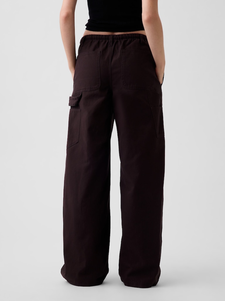 Canvas Easy Baggy Barrel Cargo Pants