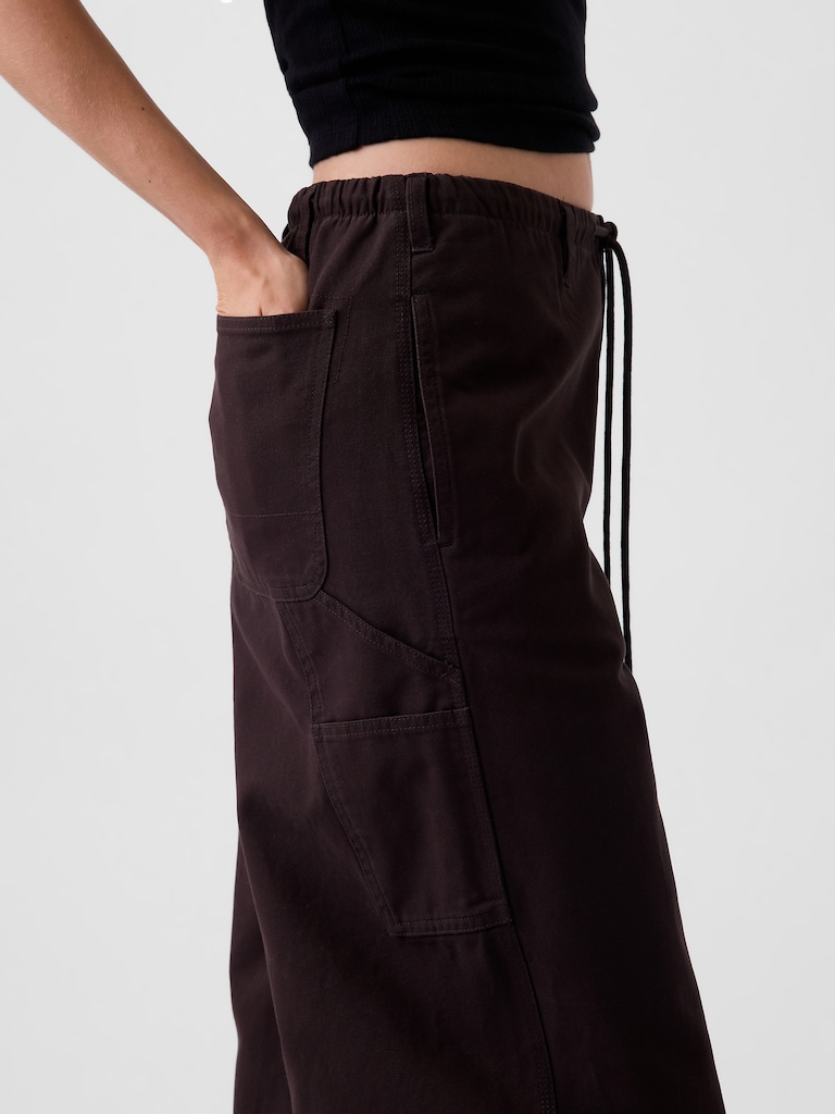 Canvas Easy Baggy Barrel Cargo Pants