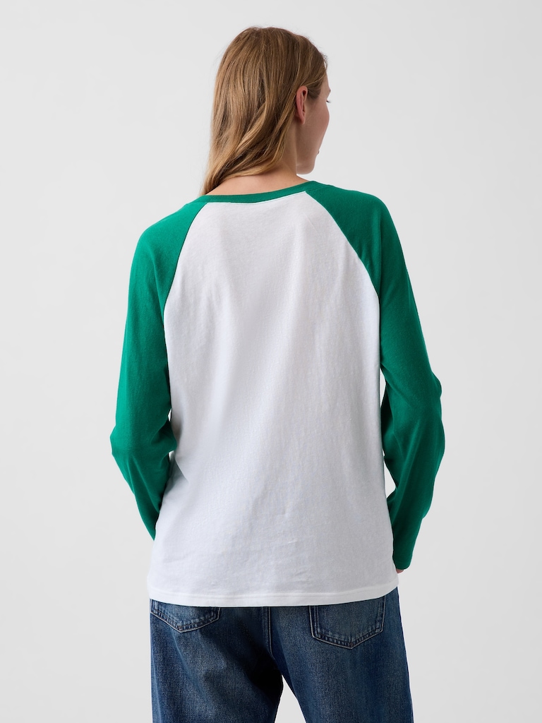 100% Cotton Authentic Oversized Raglan T-Shirt