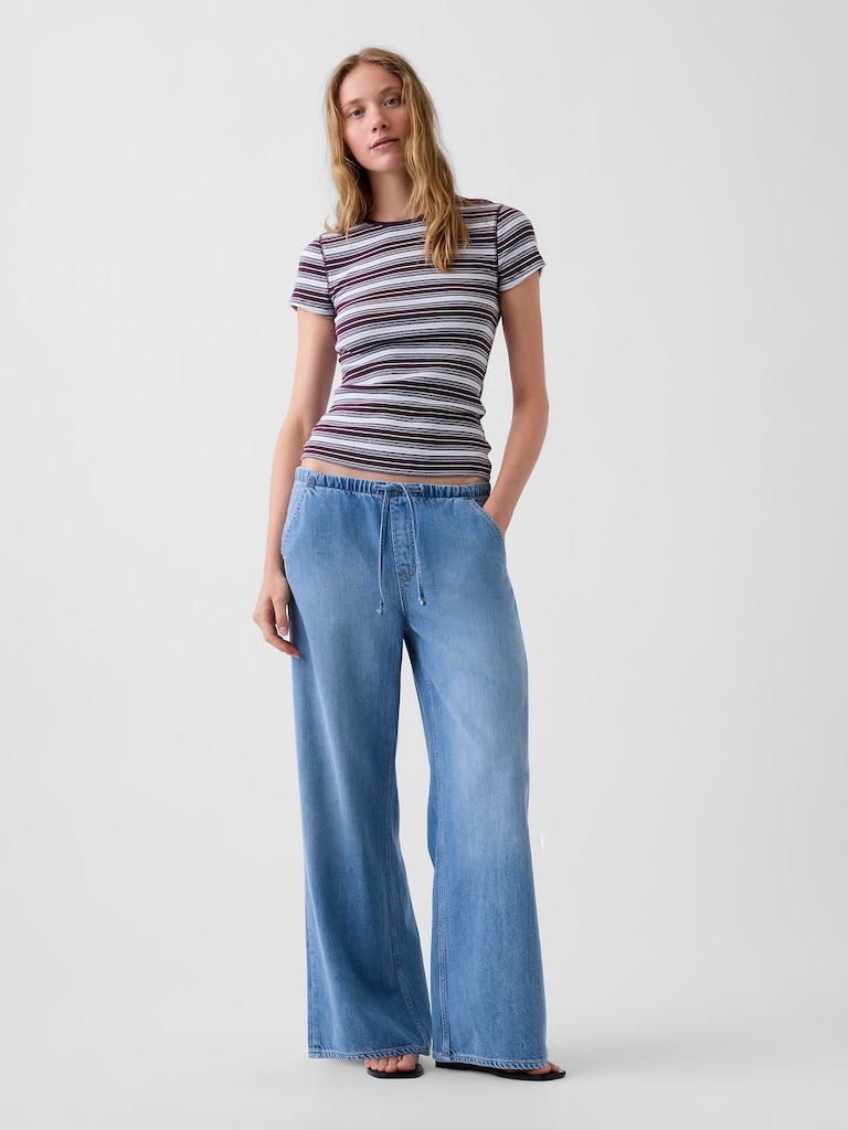 Low Rise UltraSoft Stride Easy Wide-Leg Jeans