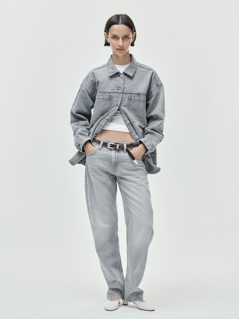 Mid Rise Straight Taper Jeans