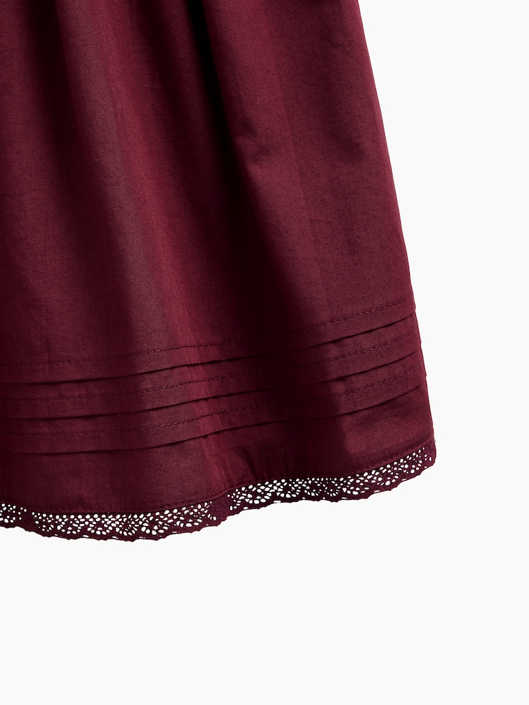 Kids Mixed Media Drop-Waist Dress