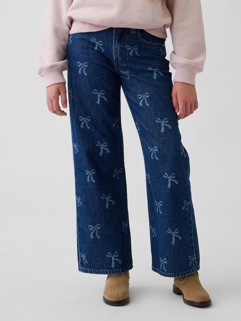 Kids Low Rise Stride Wide-Leg Jeans