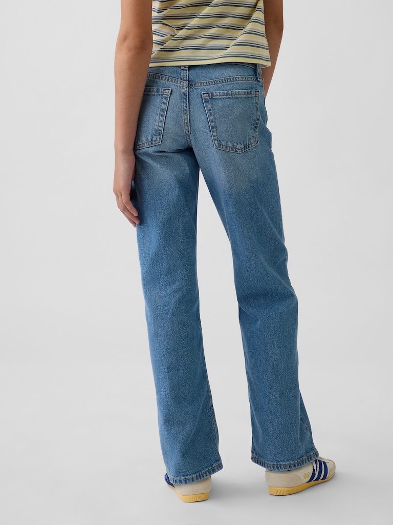 Kids Low Rise Relaxed Straight Jeans