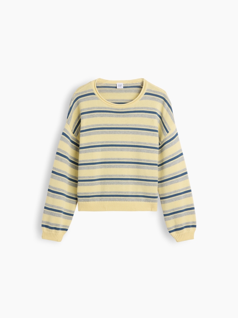 Kids 100% Cotton Oversized Rollneck Sweater