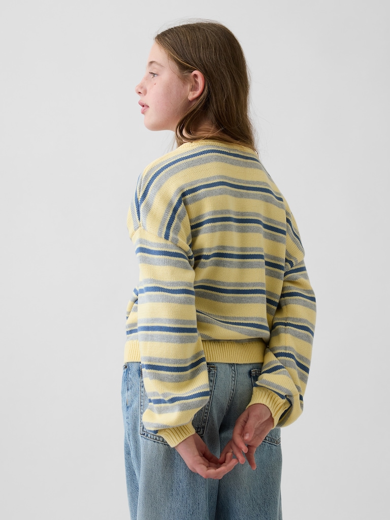 Kids 100% Cotton Oversized Rollneck Sweater
