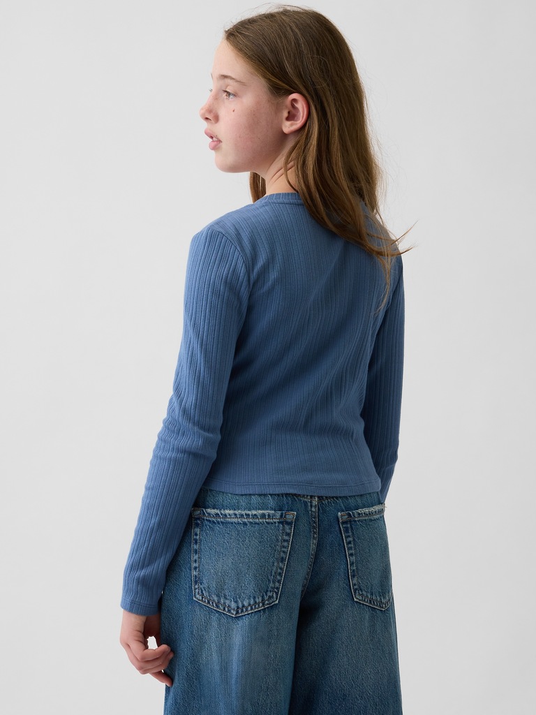 Kids Variegated Rib Henley T-Shirt