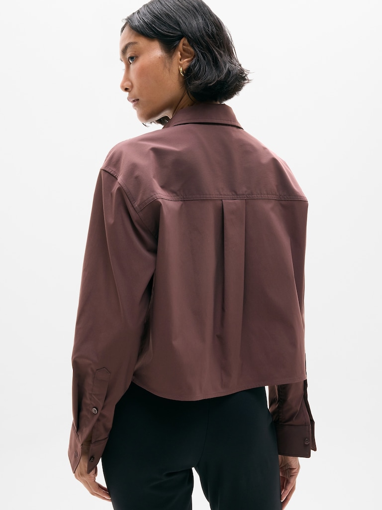 Midday Cropped Poplin Shirt