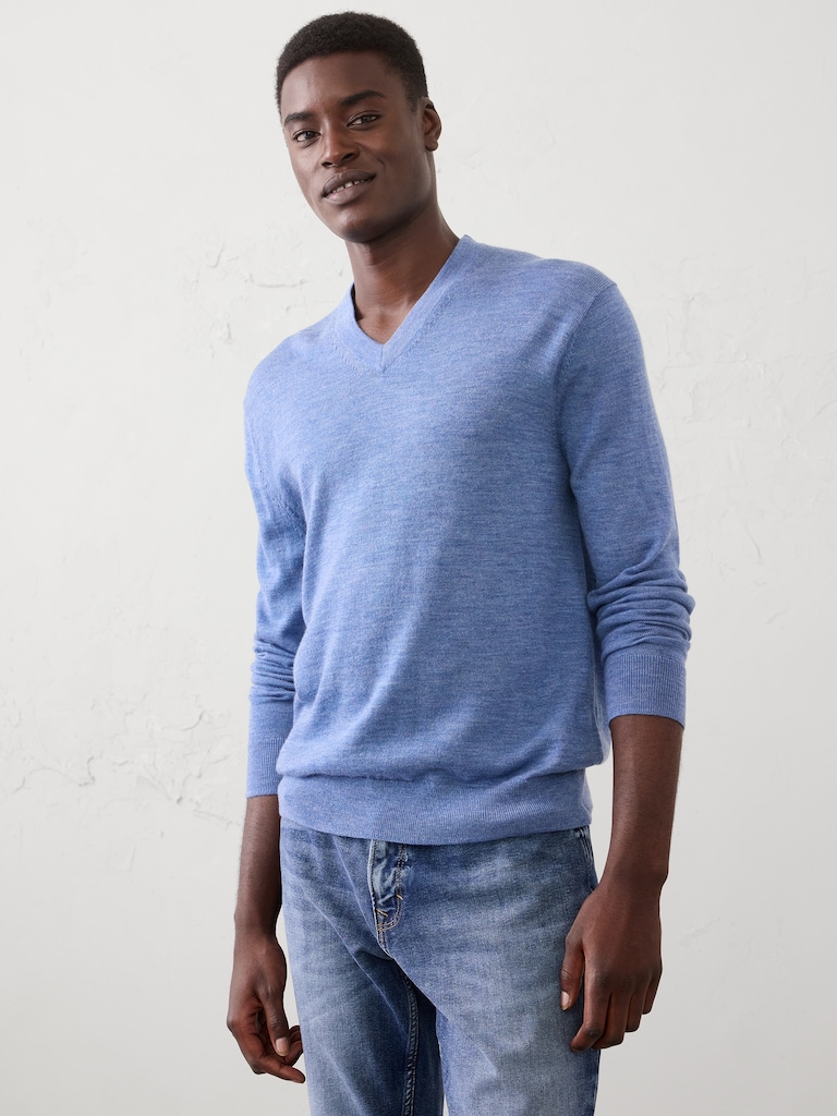 Merino Wool V-Neck Sweater