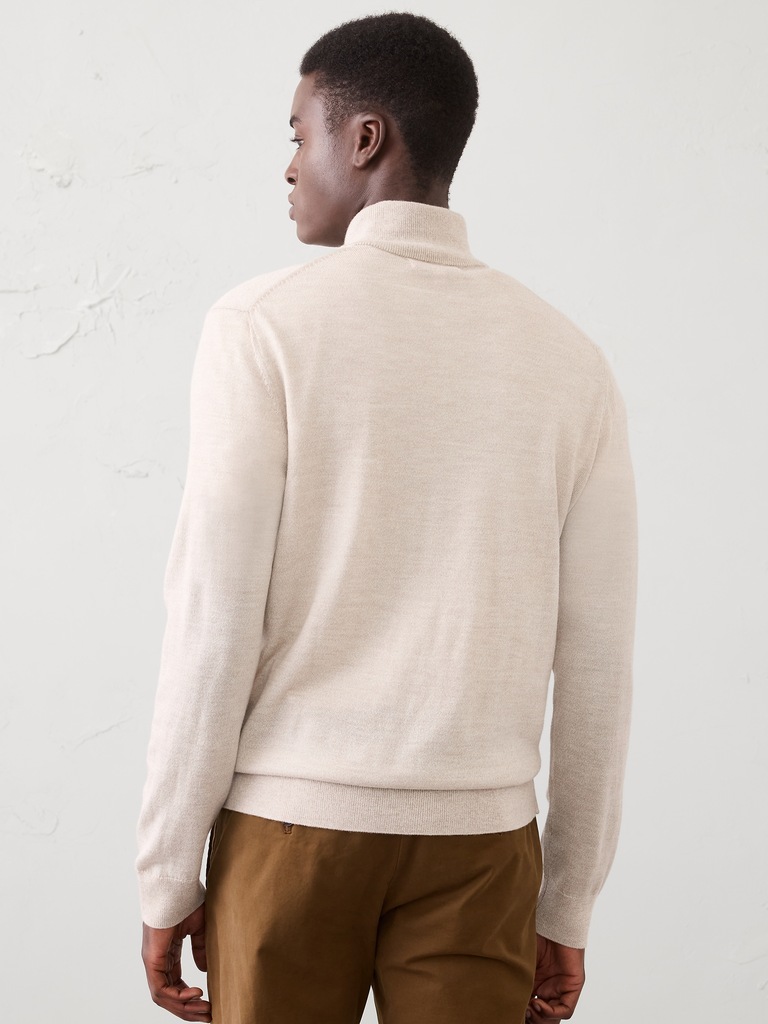 Merino Wool Quarter-Zip Sweater