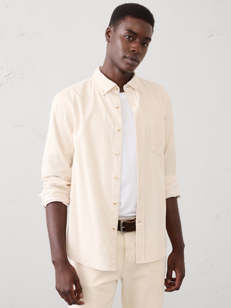 Slim-Fit Fine Wale Corduroy Shirt