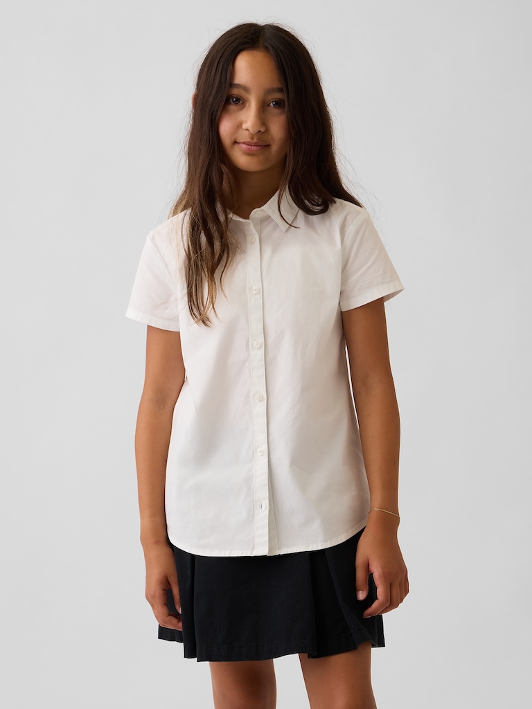 Chemisier en popeline d’uniforme pour Enfant