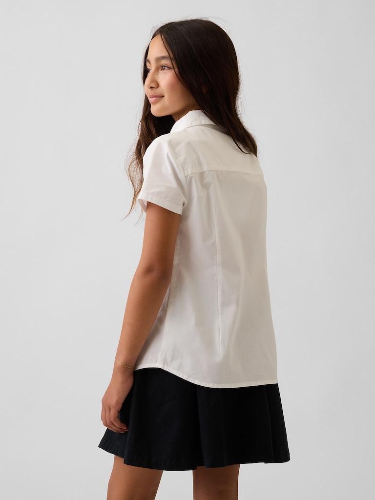 Chemisier en popeline d’uniforme pour Enfant