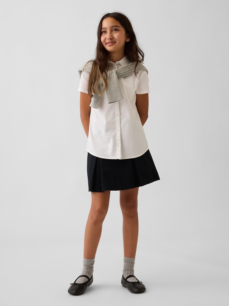 Chemisier en popeline d’uniforme pour Enfant