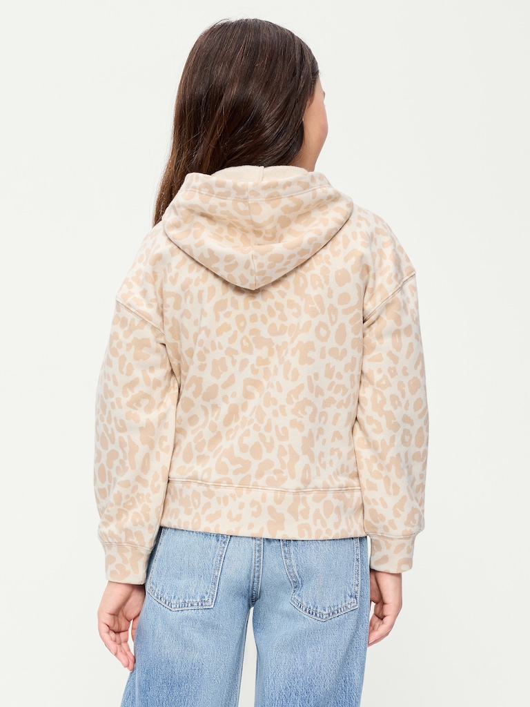 Logo-Graphic Zip Hoodie for Girls