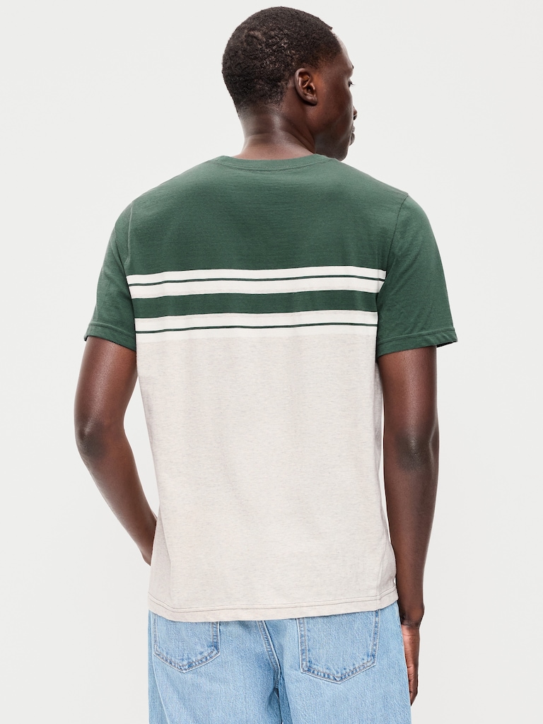 T-shirt ras du cou à rayures