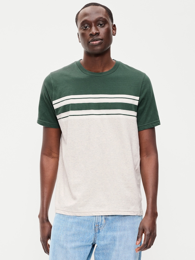 T-shirt ras du cou à rayures
