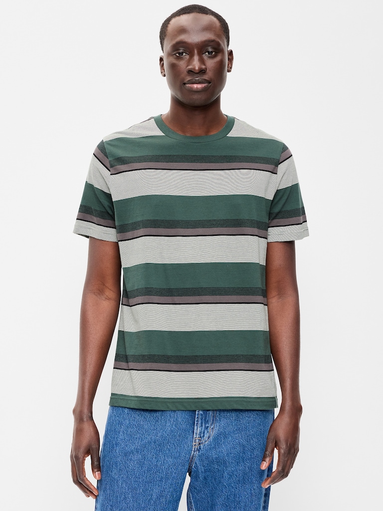 Crew-Neck Striped T-Shirt
