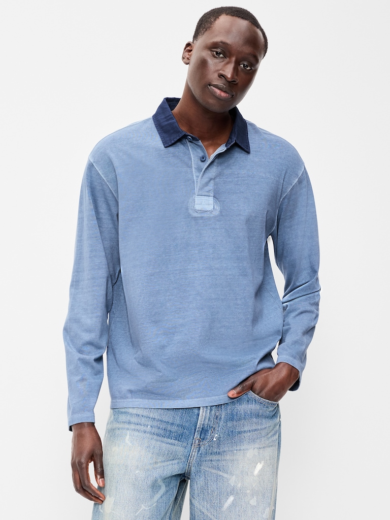 Long-Sleeve Rugby Polo