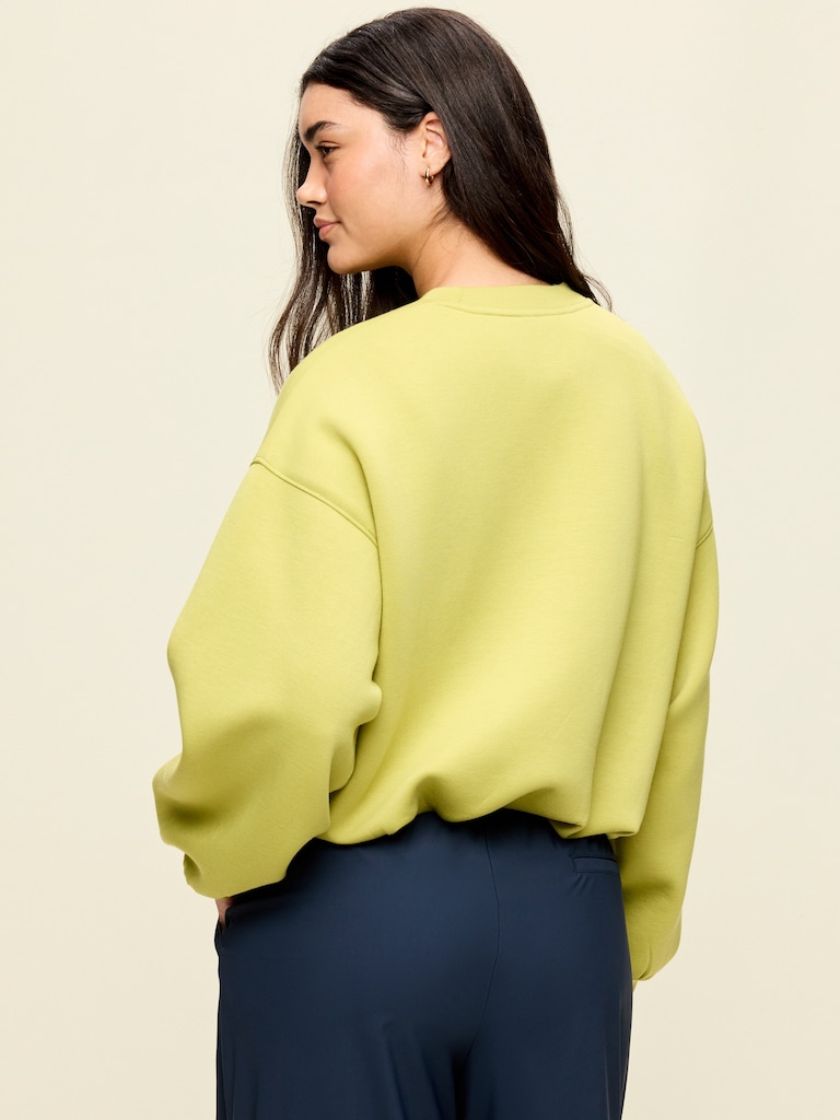 Bounce Fleece Bubble-Hem Sweatshirt