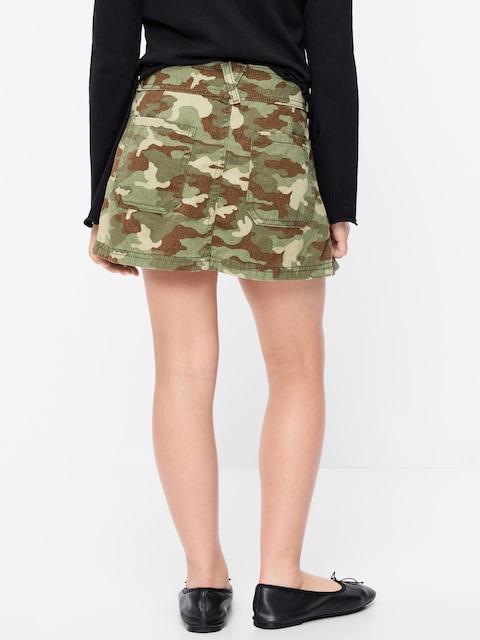 Pleated Utility Twill Skirt for Girls