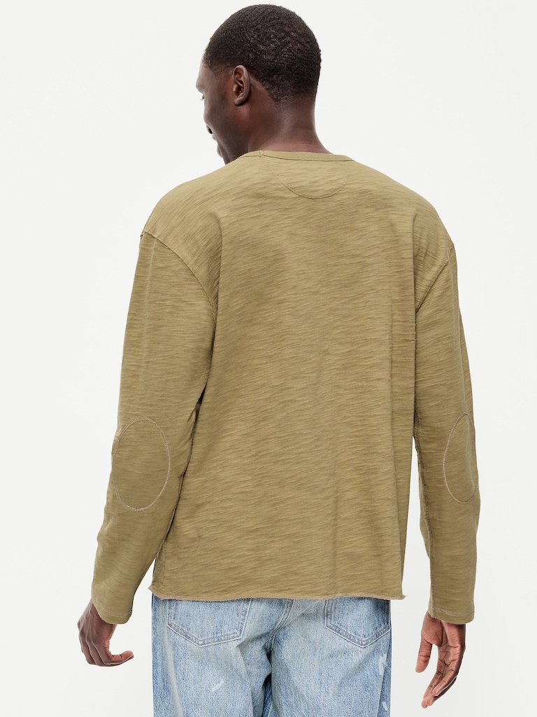 Long-Sleeve Slub Knit T-Shirt