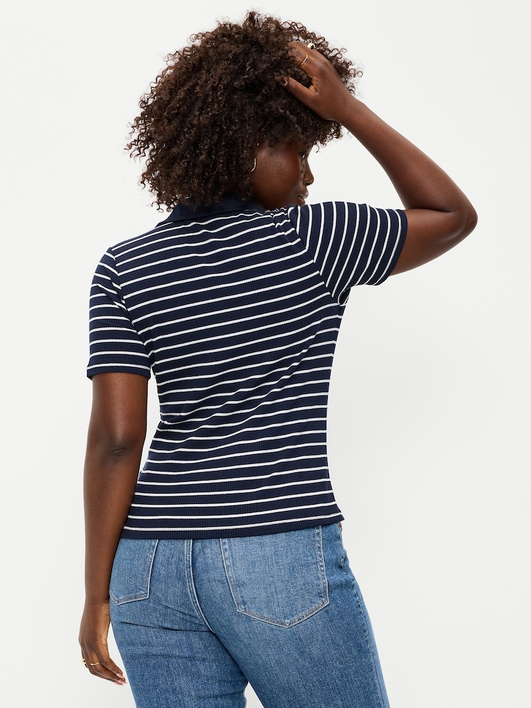 Keyhole Polo Top
