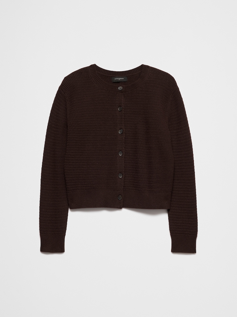 Textured Cardigan Sweater