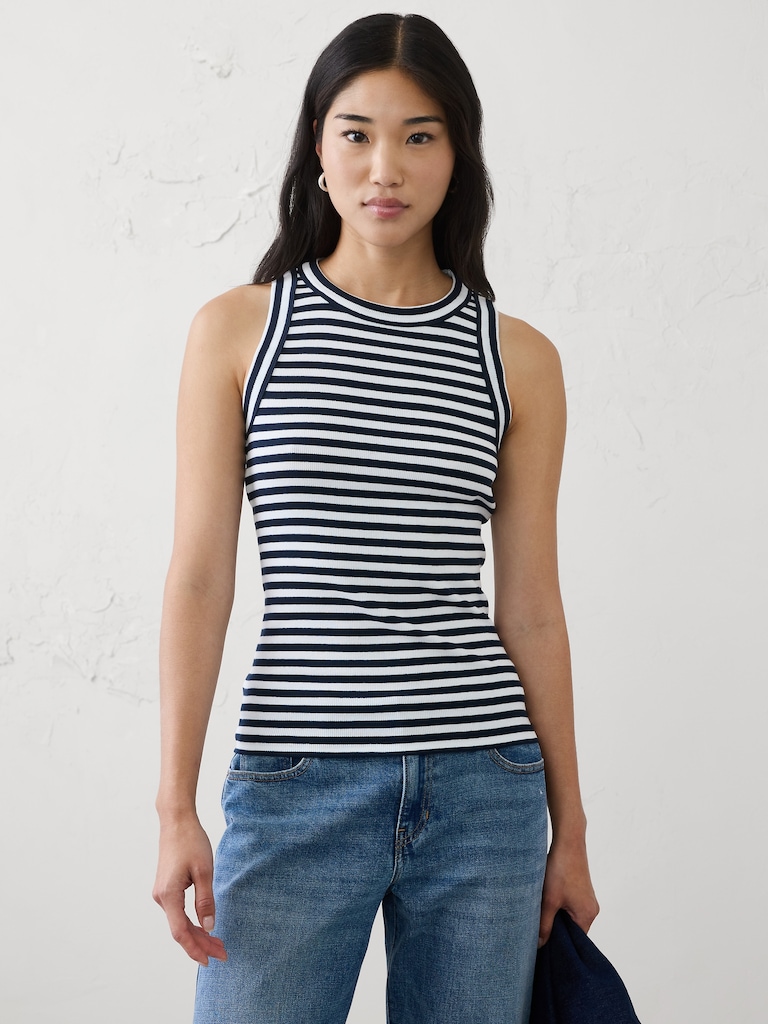Ribbed Racer Tank