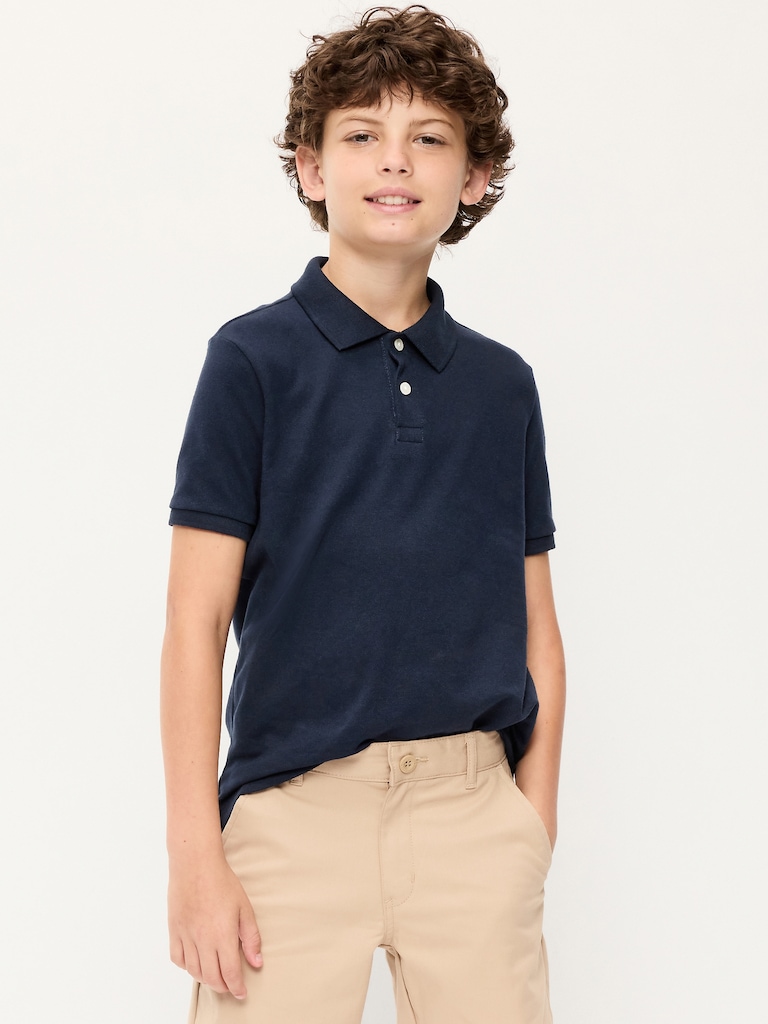School Uniform Pique Polo Shirt for Boys