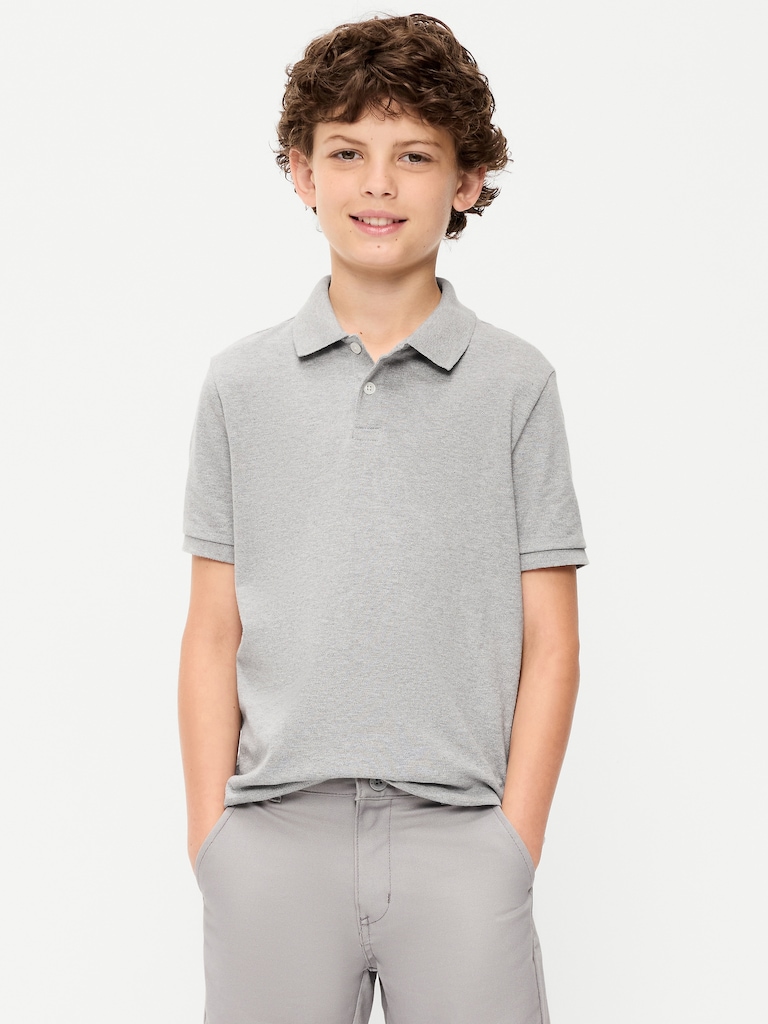 School Uniform Pique Polo Shirt for Boys